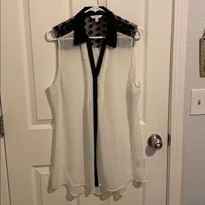 Candies sheer button up blouse XL